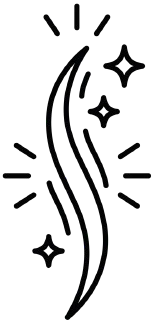 Wavy lines sparkle icon